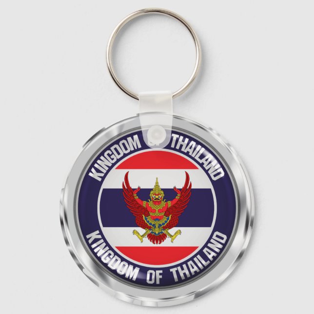 Thailand Round Emblem Keychain (Front)
