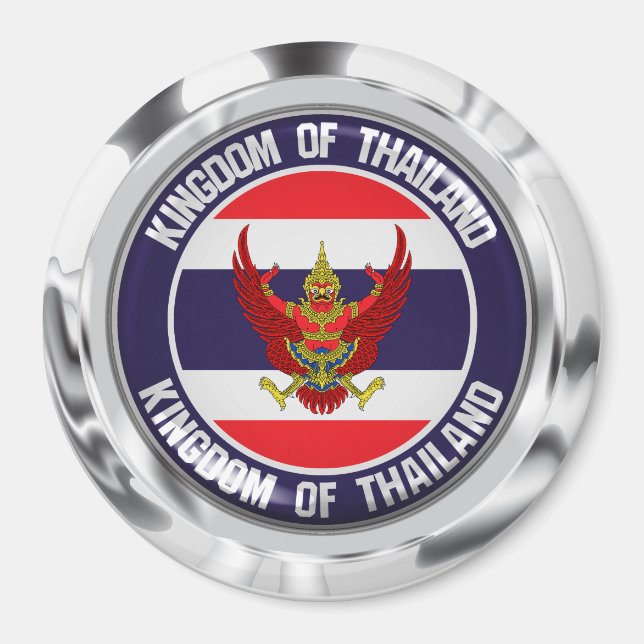 Thailand Round Emblem Magnet (Front)