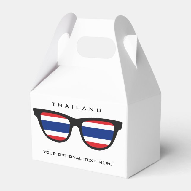 Thailand Shades custom text & colour favour box (Front Side)