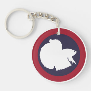Thailand Siamese fighting fish Betta Thai National Keychain