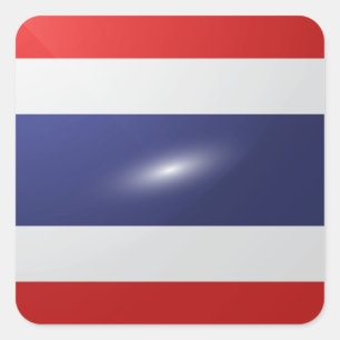 Thailand square glossy flag sticker