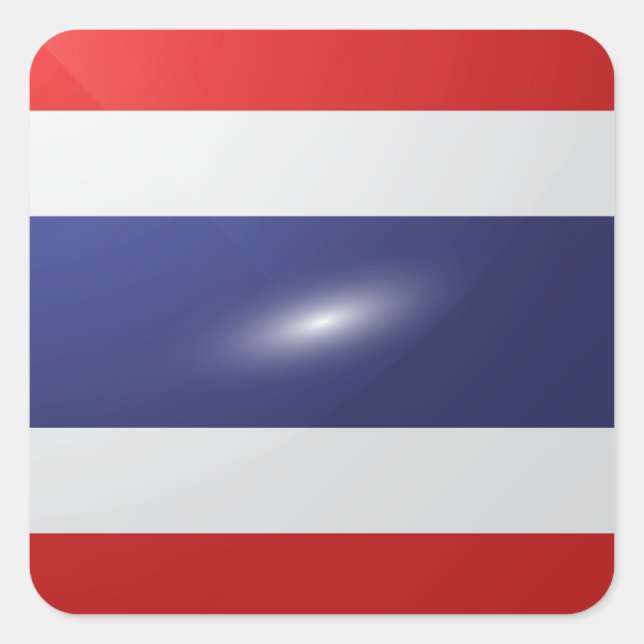 Thailand square glossy flag sticker (Front)
