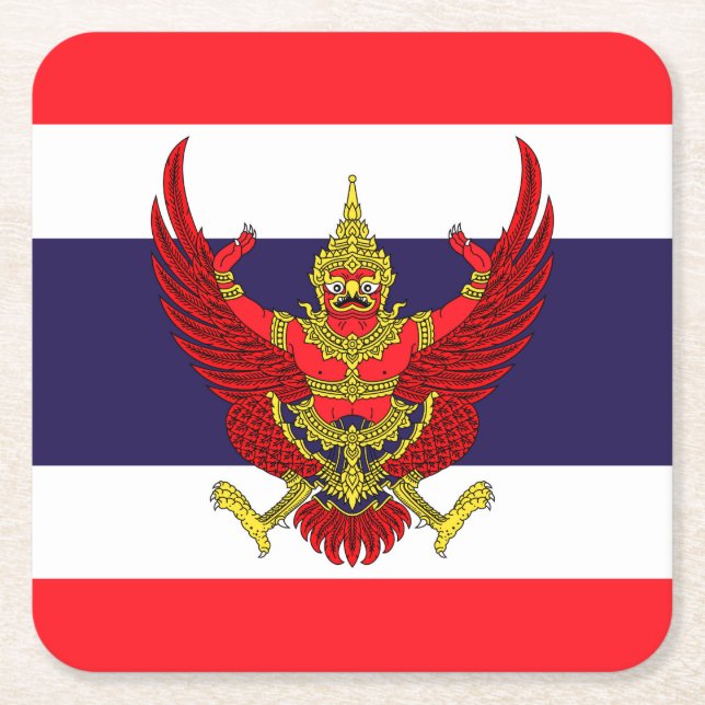 Thailand Square Paper Coaster (Front)