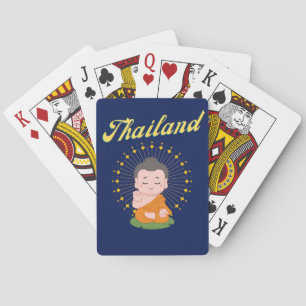Thailand Thai Cute Buddhist Monk Playing Cards
