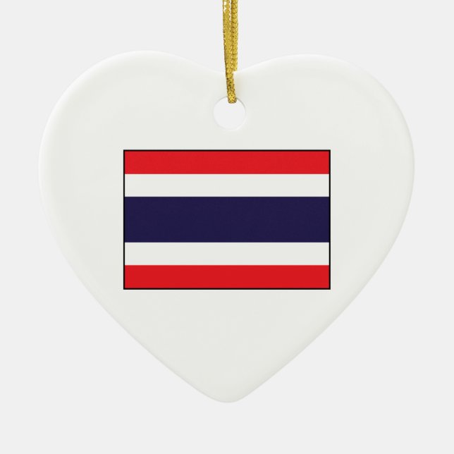 Thailand - Thai Flag Ceramic Ornament (Front)