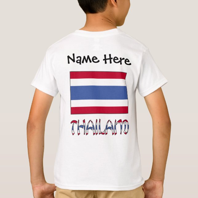 Thailand Thai Flag Personalized  T-Shirt (Back)