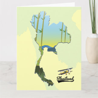 Thailand Travel map Card