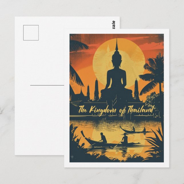Thailand Vintage Famous Travel Place Postcard (Front/Back)