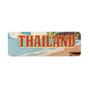 Thailand Vintage Travel Poster