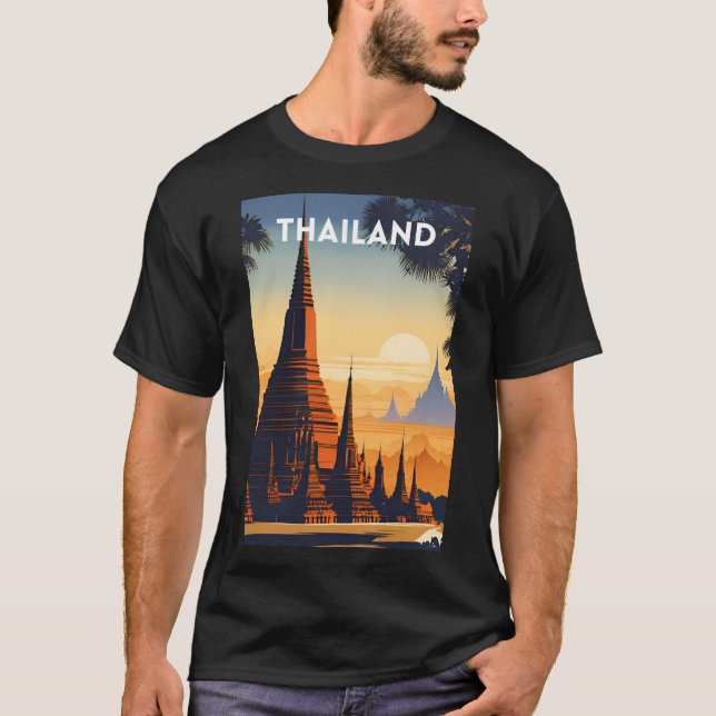 Thailand Vintage Travel Poster T-Shirt (Front)