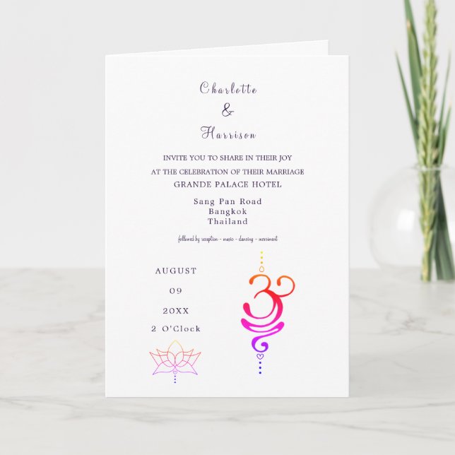 Thailand Wedding Destination Invitation (Front)