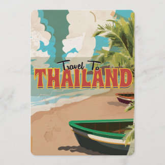 Thailand Wedding Travel poster Invitation