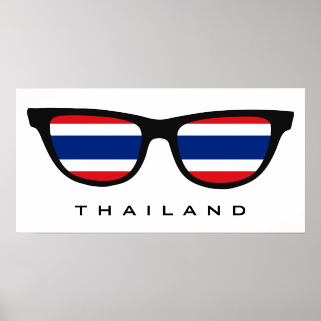 Thailande Shades texte personnalisé et affiche cou (Devant)