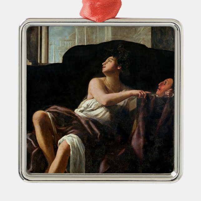 Thalia, Muse of Comedy Metal Ornament (Front)