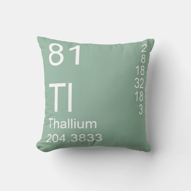 Thallium Throw Pillow (Front)