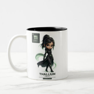 Thallium (Tl) Element City™ | Cute 3D Science Two-Tone Coffee Mug