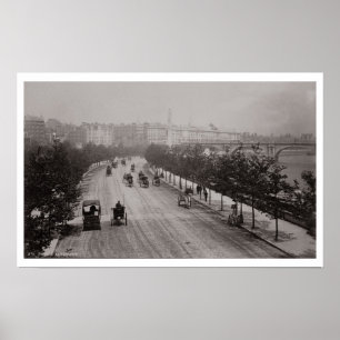 Thames Embankment (sepia photo) Poster