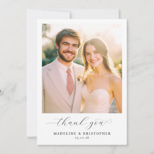 "Than You" Elegant Pastel Modern Thank You Card