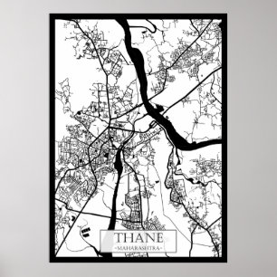 Thane Maharashtra Map Poster