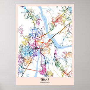 Thane Maharashtra Map Poster
