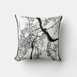 Thane Maharashtra Map Throw Pillow