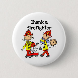 Thank a Firefighter 2 Inch Round Button