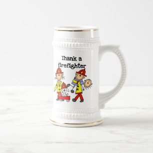 Thank a Firefighter T-shirts and Gifts Beer Stein