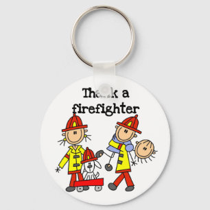 Thank a Firefighter T-shirts and Gifts Keychain