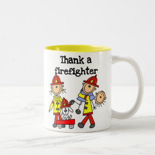 Thank a Firefighter Two-Tone Coffee Mug