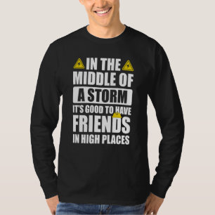 Thank A Lineman Quote Electrical Lineman Electrici T-Shirt
