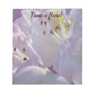 Thank a Nurse! notepad Pastel Rhodies Flowers
