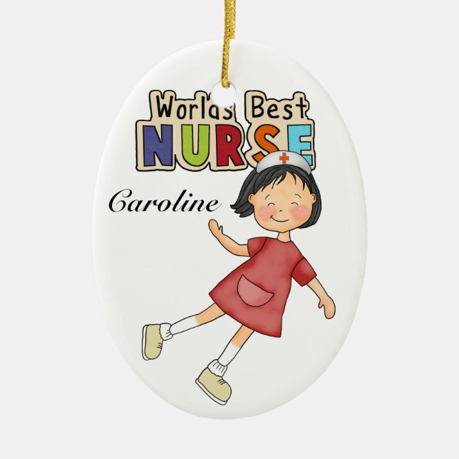Thank a Nurse - SRF Ceramic Ornament (Front)