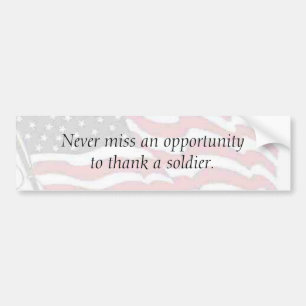Thank a soldier bumper sticker