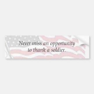 Thank a soldier bumper sticker
