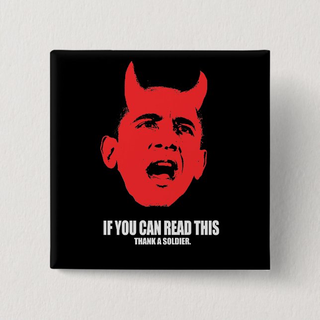 Thank a soldier Bumpersticker 2 Inch Square Button (Front)