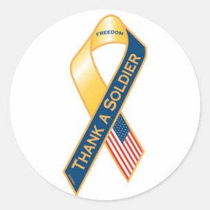 Thank A Soldier Classic Round Sticker