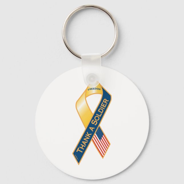 Thank A Soldier Keychain (Front)