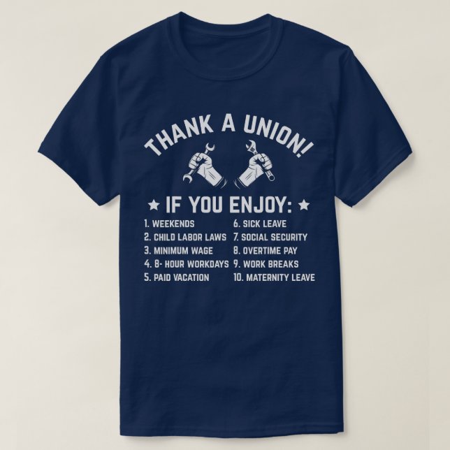Thank a Union  Labour Day   Plus Size  T-Shirt (Design Front)