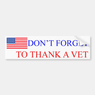 Thank a Vet Bumper Sticker