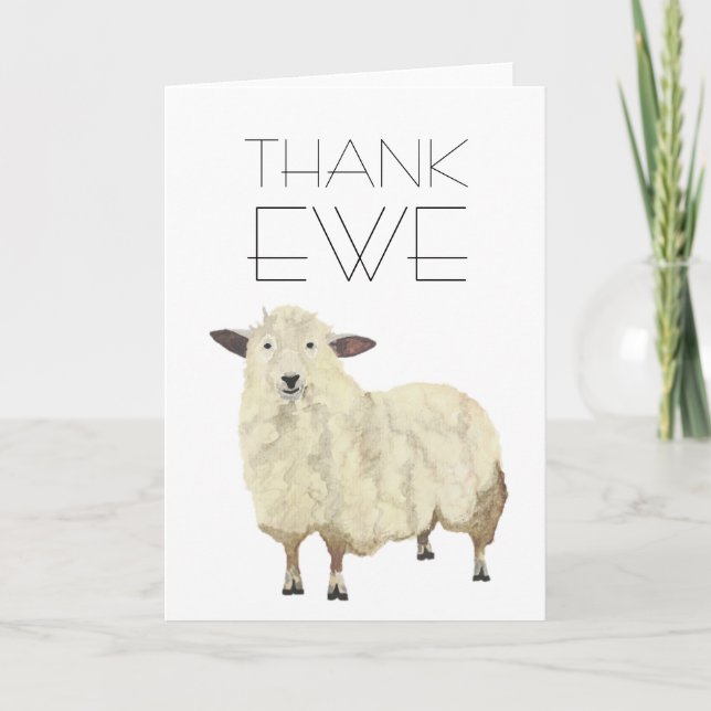 "THANK EWE" card (Front)