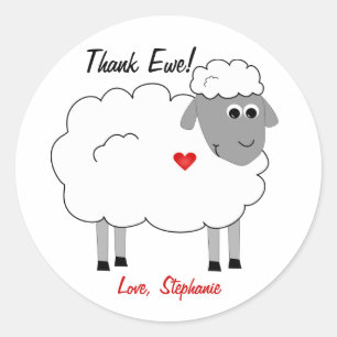 Thank Ewe Sheep Thanks Sticker