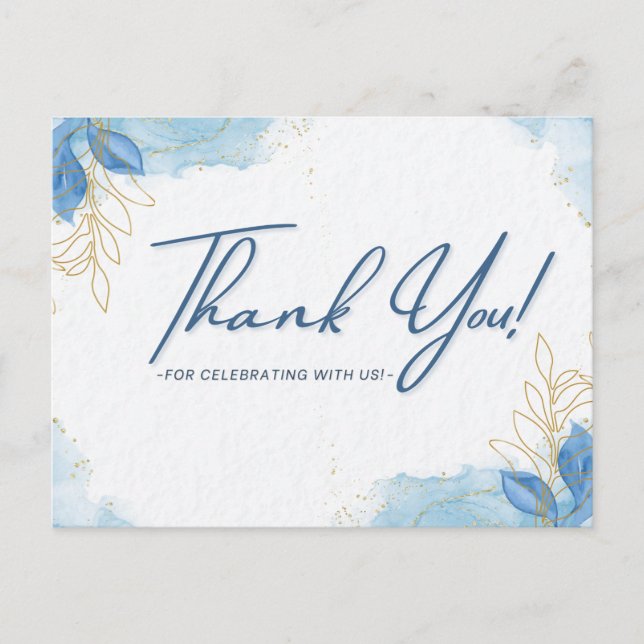 Thank for celebrating with us postcard (Front)