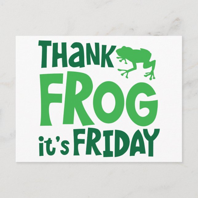 Thank frog it's FRIDAY Postcard (Front)