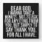 Thank God For Every Minute - Square Wall Clock