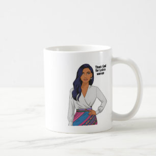 Thank God For Latina Women Sticker Coffee Mug