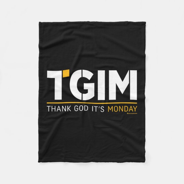 Thank God, It's Monday_ A Funny Twist On Workplace Fleece Blanket (Front)