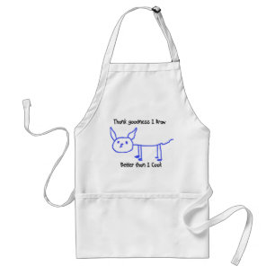 Thank goodness I Draw Better than I Cook Standard Apron
