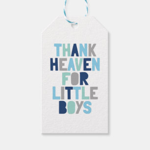 Thank Heaven For Little Boys, Baby Shower Gift Tags