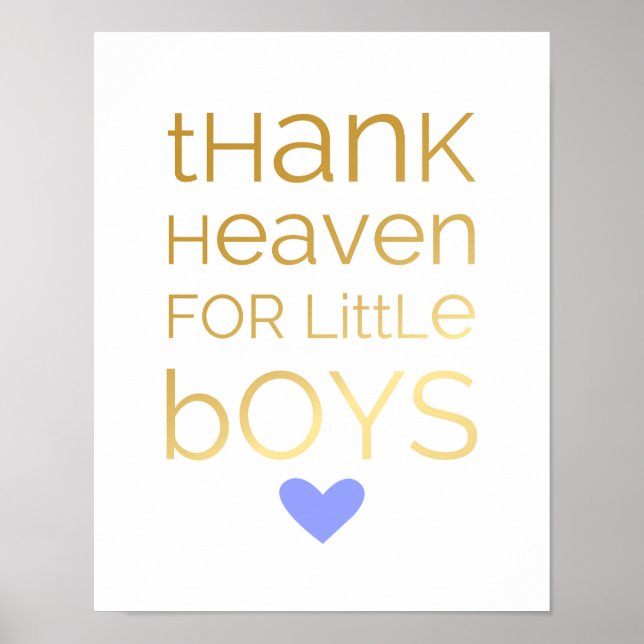 Thank Heaven For Little Boys - Blue - Poster (Front)