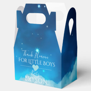 Thank Heaven for Little Boys Blue Starry Night Sky Favor Box